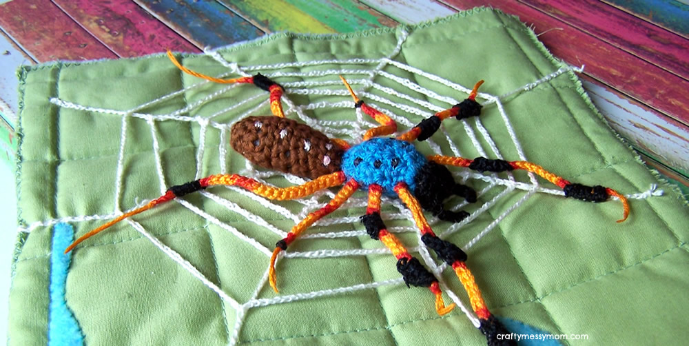 Crochet Spider-on-web Patch – Crafty Messy Mom