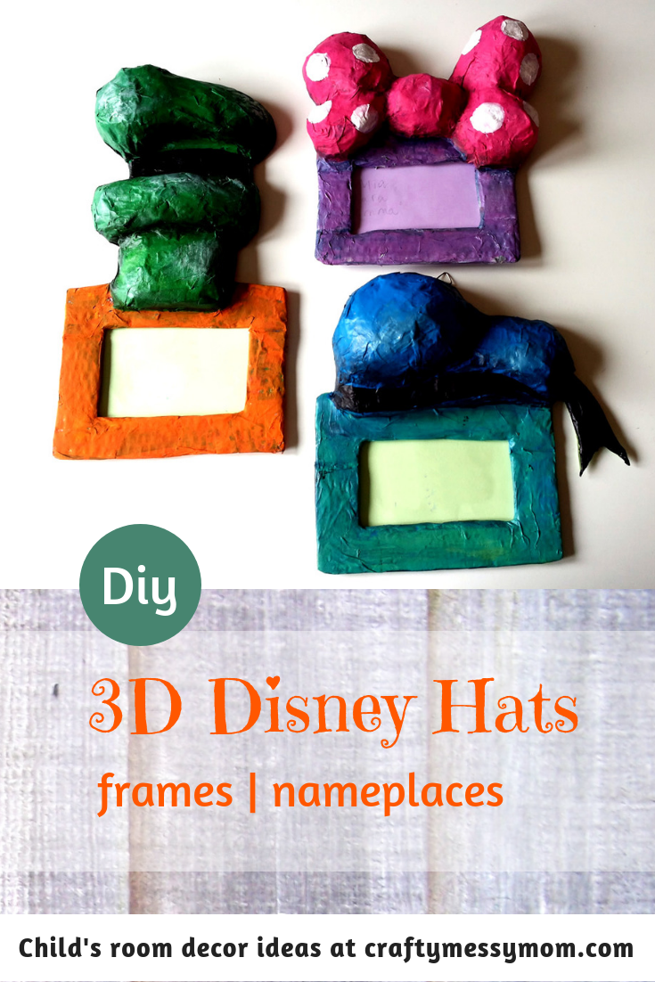 Disney hats frames | craftymessymom.com