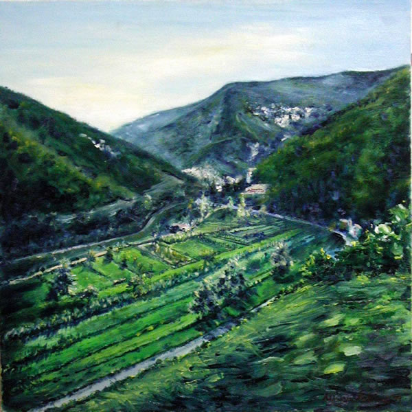 Green valley, painting by @marzia_fa at craftymessymom.com