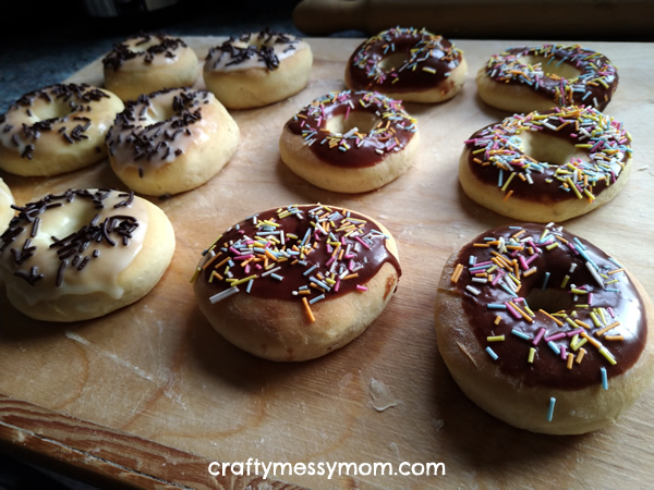 Handmade doughnuts at crafymessymom.com