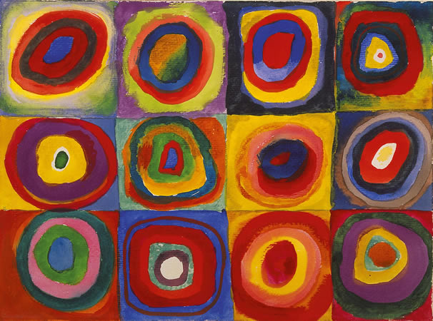 Squares with concentric circles by Kandinsky