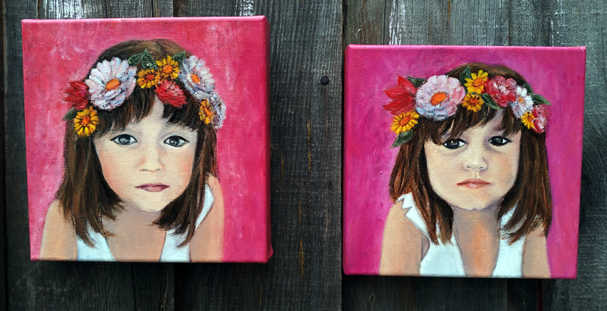 "Twins", oil on canvas, by @marzia_fa