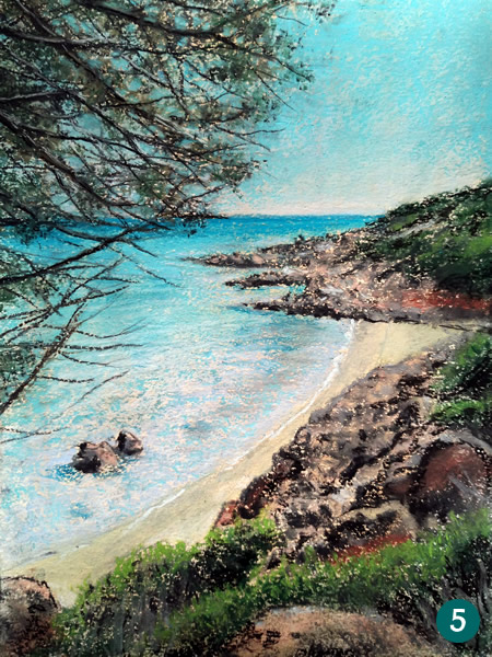 Soft pastels drawing - step 5 by @marzia_fa