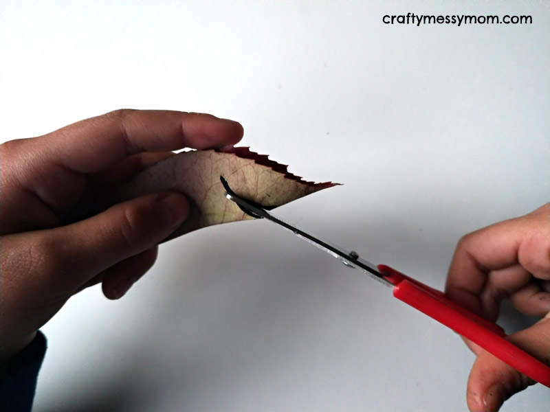 Leaf paper doll hair at craftymessymom.com