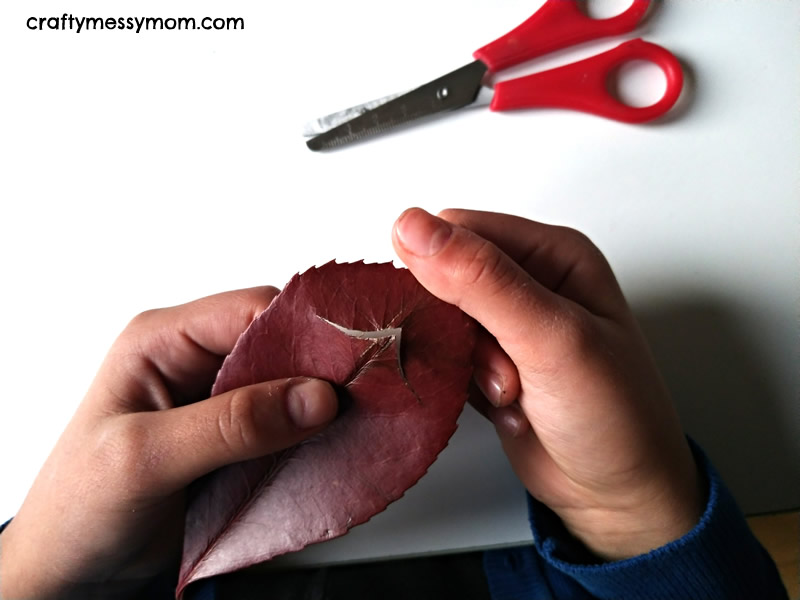 Leaf paper doll hair at craftymessymom.com